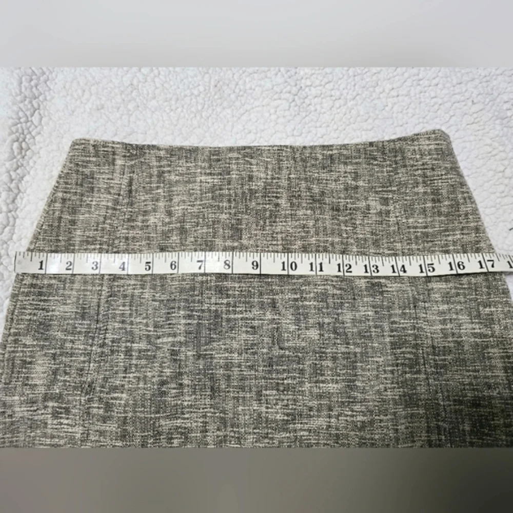 ✨️4/$20. Anne Taylor LOFT Nwot Petite A Line Skirt Lined Tweed Beige Black Women - Picture 4 of 13